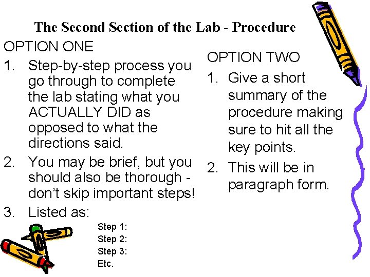 Lab Reports Biology The First Section of the