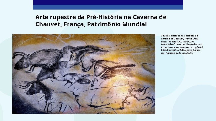 Arte rupestre da Pré-História na Caverna de Chauvet, França, Patrimônio Mundial Cavalos pintados nas