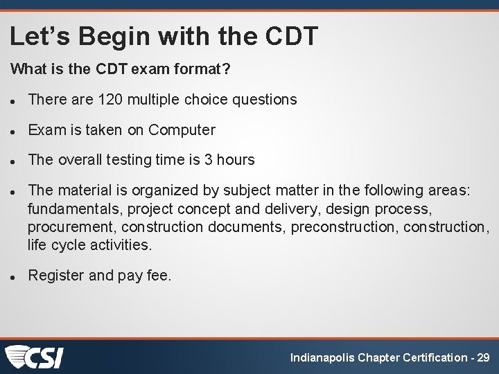 Let’s Begin with the CDT What is the CDT exam format? There are 120