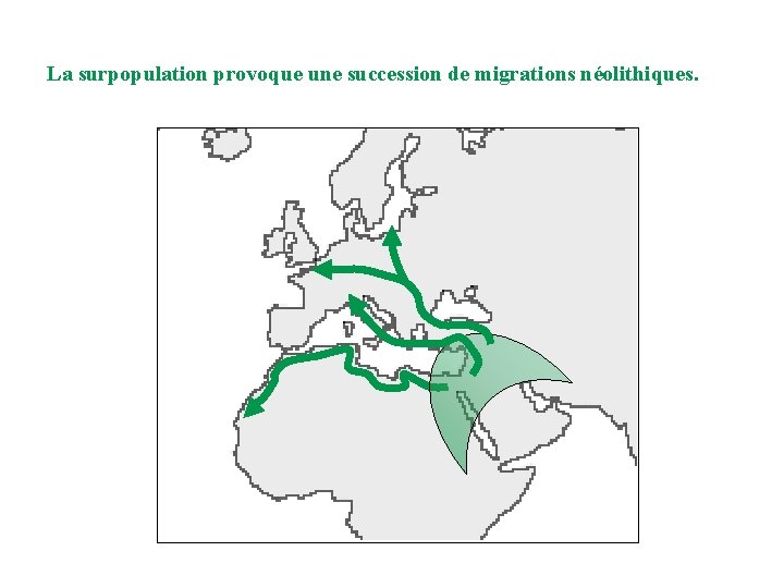 La surpopulation provoque une succession de migrations néolithiques. 