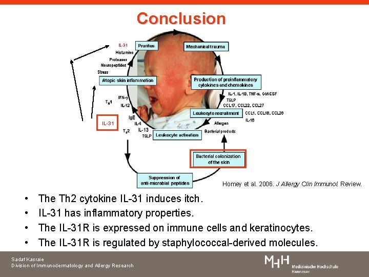 Conclusion IL-31 Homey et al. 2006. J Allergy Clin Immunol. Review. • • The