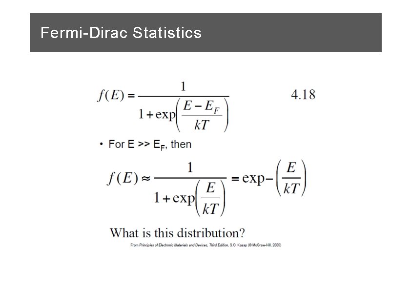 Fermi-Dirac Statistics 