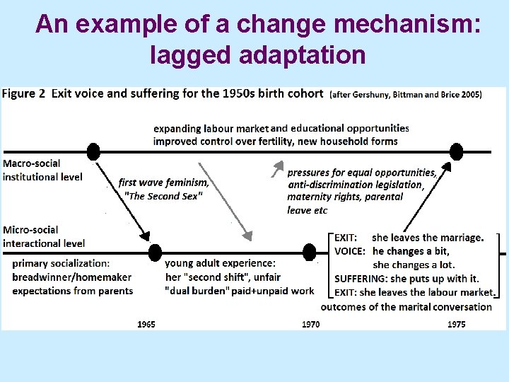 An example of a change mechanism: lagged adaptation 
