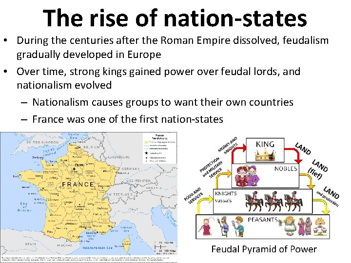 The rise of nation-states Geography Chapter 13 • During the centuries after the Roman