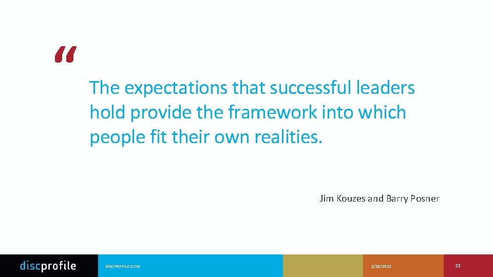 “ The expectations that successful leaders hold provide the framework into which people fit