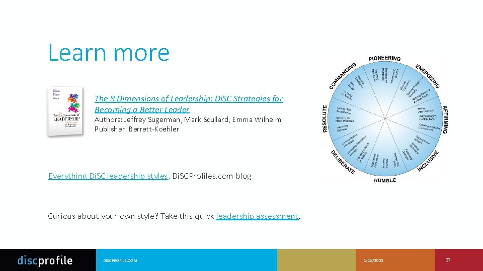 Learn more The 8 Dimensions of Leadership: Di. SC Strategies for Becoming a Better