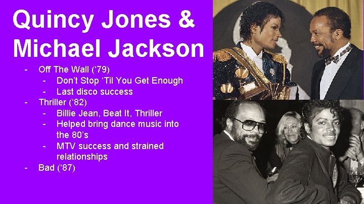 Quincy Jones & Michael Jackson - - Off The Wall (‘ 79) - Don’t