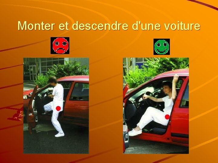 Monter et descendre d'une voiture 