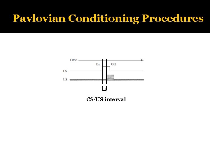 Pavlovian Conditioning Procedures CS-US interval 