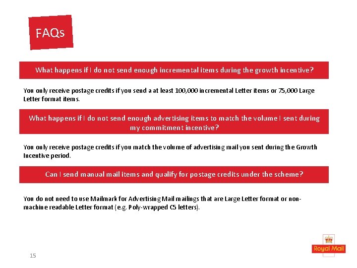 FAQs What happens if I do not send enough incremental items during the growth