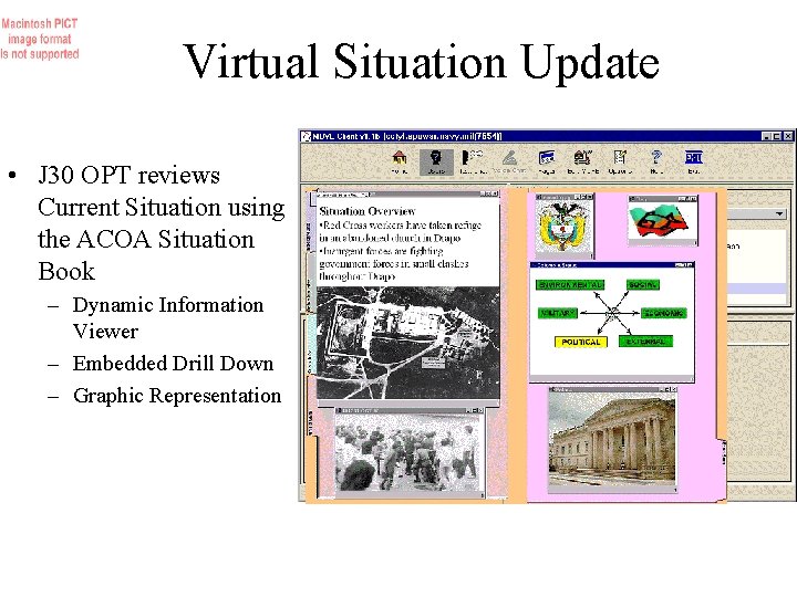 Virtual Situation Update • J 30 OPT reviews Current Situation using the ACOA Situation