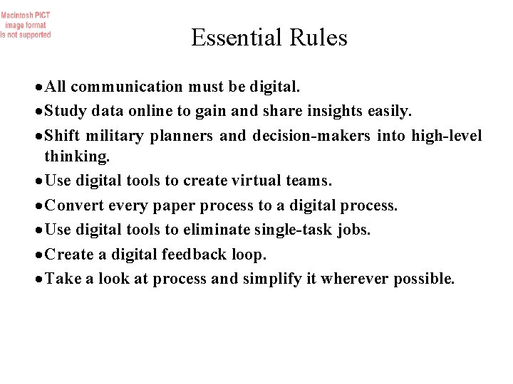 Essential Rules · All communication must be digital. · Study data online to gain