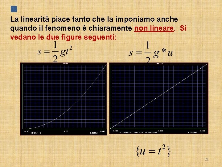 La linearità piace tanto che la imponiamo anche quando il fenomeno è chiaramente non