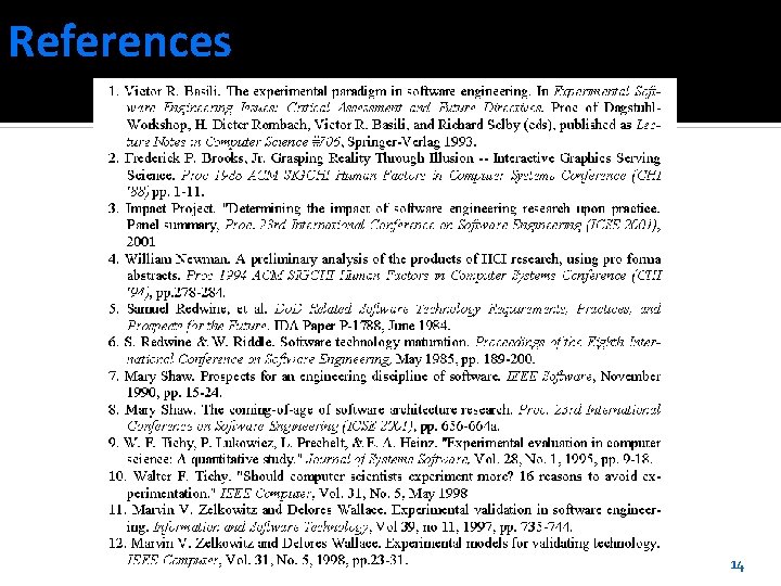 References 14 