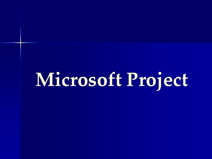 Microsoft Project 