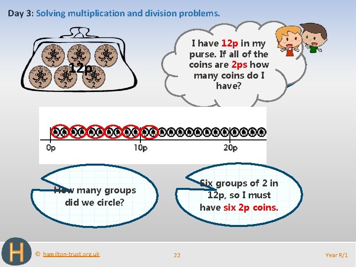 Day 3: Solving multiplication and division problems. I have my We 12 p canincircle