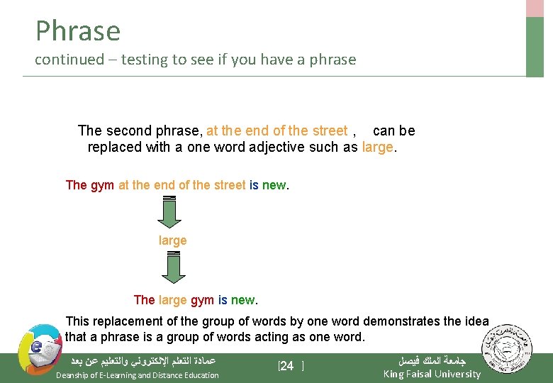 Phrase continued – testing to see if you have a phrase The second phrase,