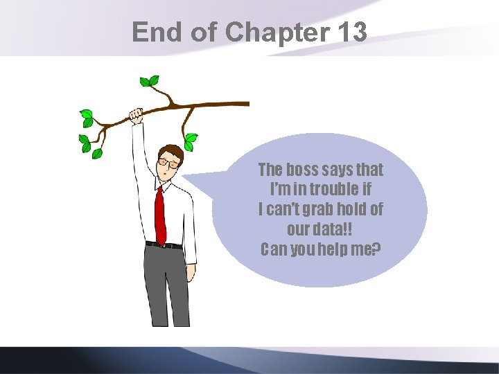 End of Chapter 13 The boss says that I’m in trouble if I can’t