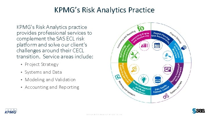 KPMG’s Risk Analytics Practice KPMG’s Risk Analytics practice provides professional services to complement the