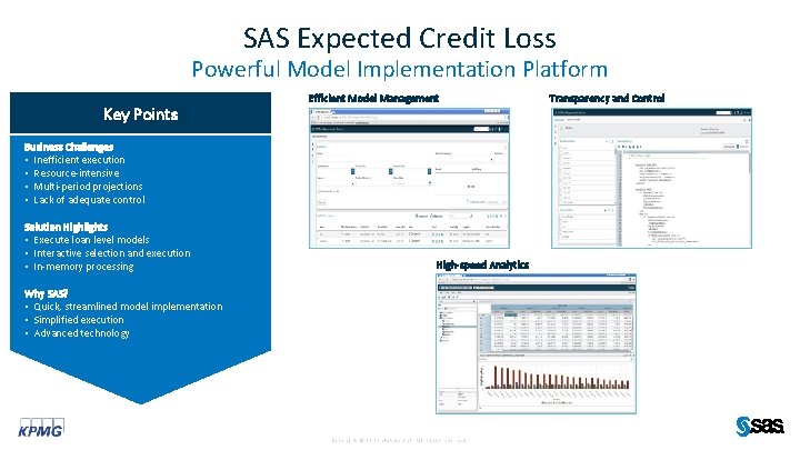 SAS Expected Credit Loss Powerful Model Implementation Platform Key Points Efficient Model Management Business