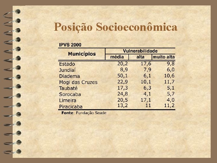 Posição Socioeconômica 