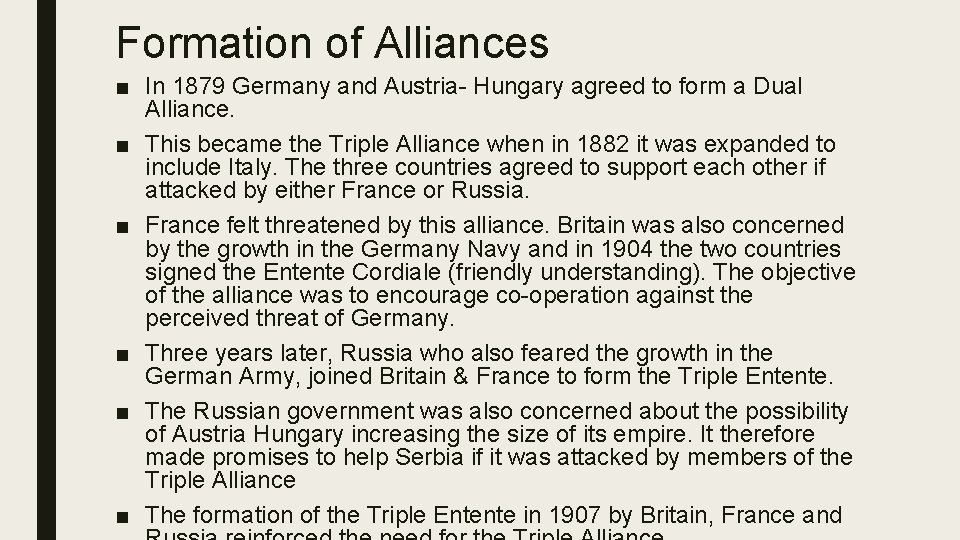 WORLD WAR I The War was also known