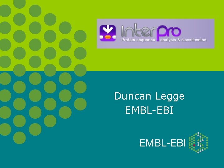 Duncan Legge EMBL-EBI 