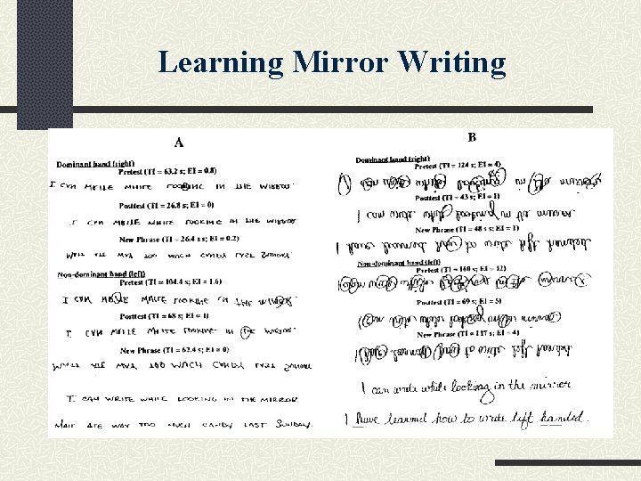 Learning Mirror Writing 