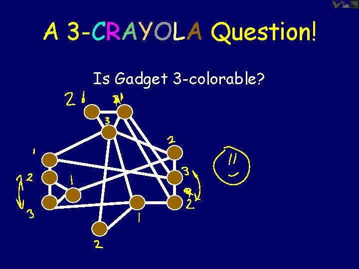 A 3 -CRAYOLA Question! Is Gadget 3 -colorable? 