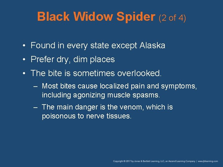 Black Widow Spider (2 of 4) • Found in every state except Alaska • Black Widow Spider (2 of 4) • Found in every state except Alaska •