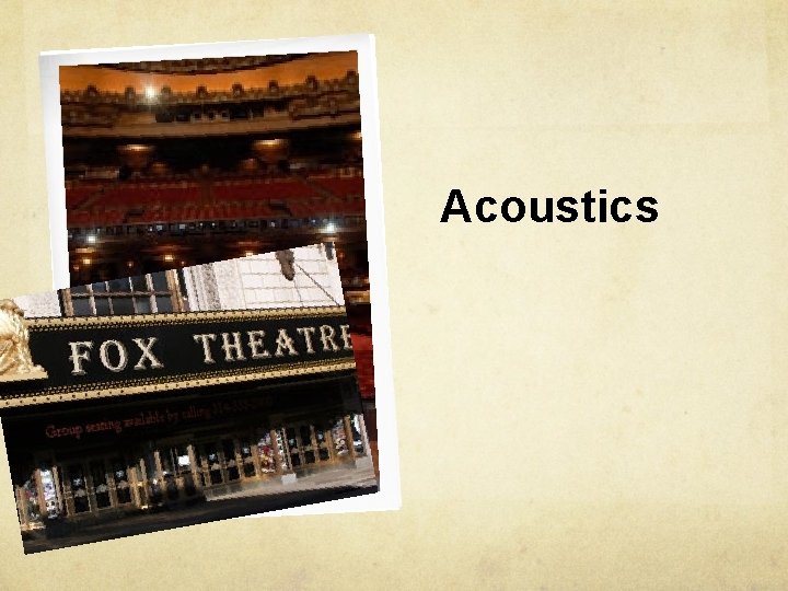 Acoustics 