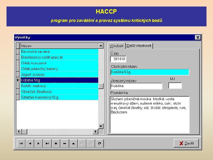 HACCP program pro zavádění a provoz systému kritických bodů 