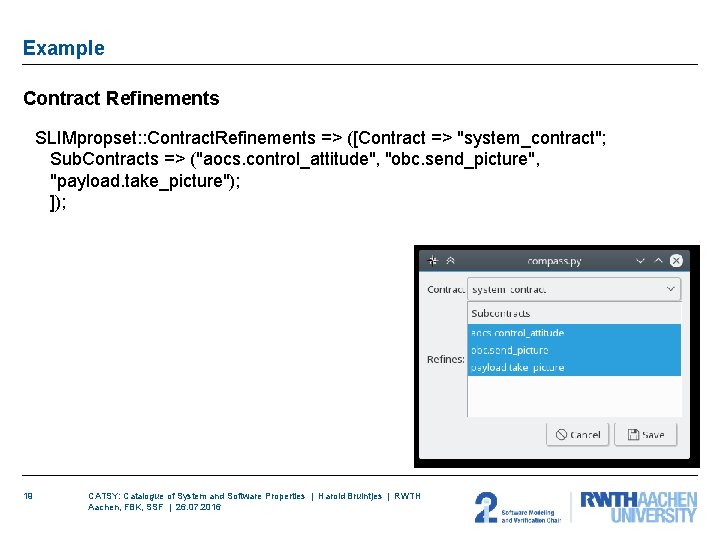 Example Contract Refinements SLIMpropset: : Contract. Refinements => ([Contract => "system_contract"; Sub. Contracts => Example Contract Refinements SLIMpropset: : Contract. Refinements => ([Contract => "system_contract"; Sub. Contracts =>