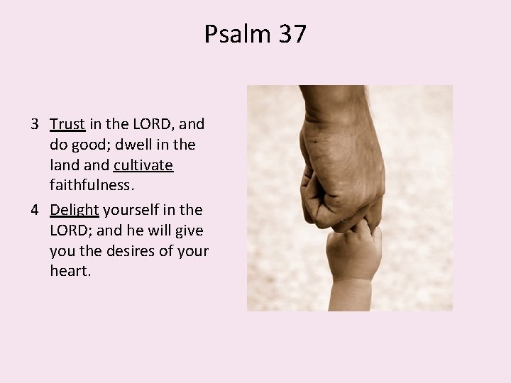 Psalm 37 3 Trust in the LORD, and do good; dwell in the land