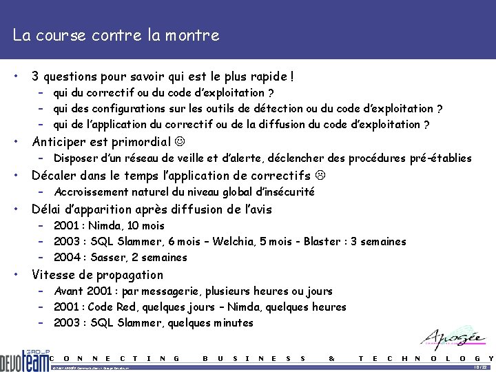 La course contre la montre • 3 questions pour savoir qui est le plus