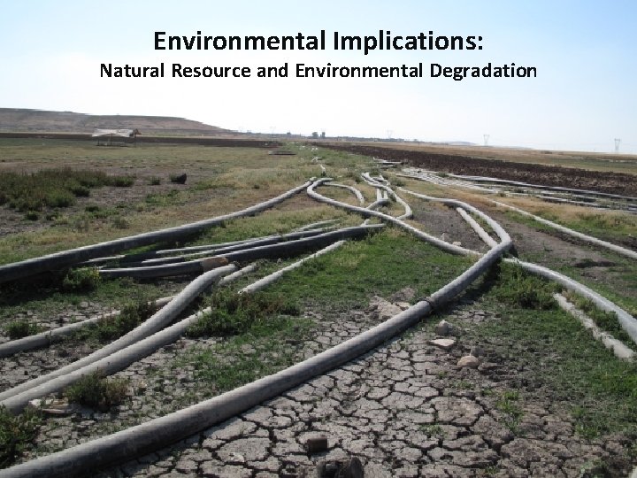 Environmental Implications: Natural Resource and Environmental Degradation 