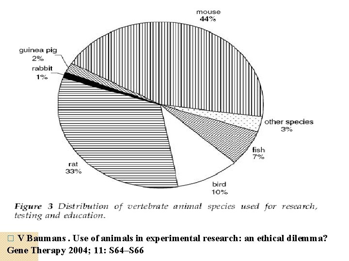 V Baumans. Use of animals in experimental research: an ethical dilemma? Gene Therapy 2004;