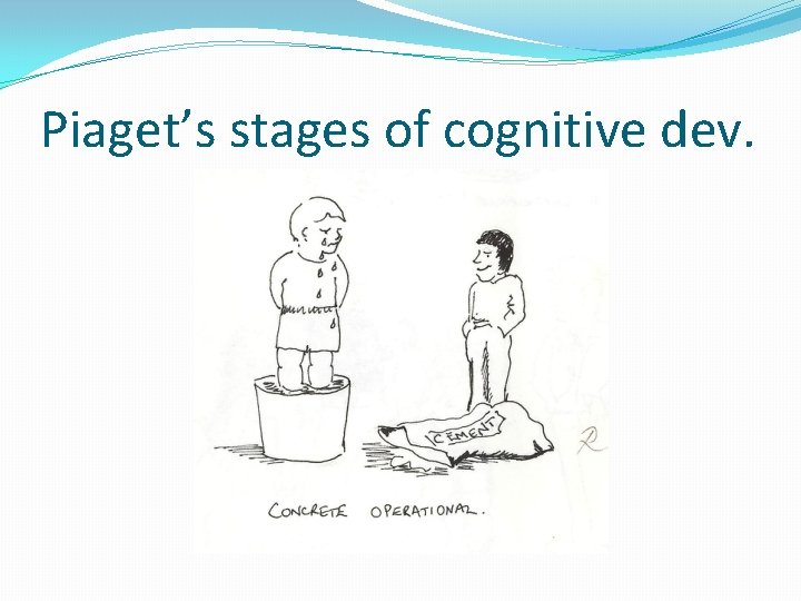 Piaget’s stages of cognitive dev. 