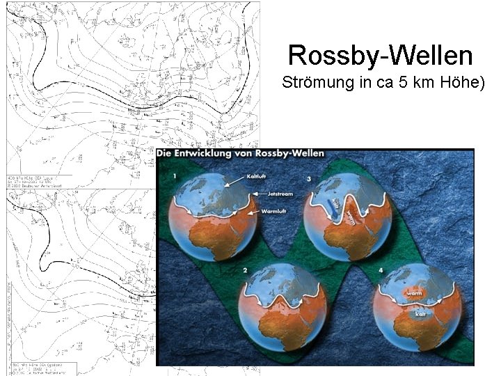 Rossby-Wellen (Strömung in ca 5 km Höhe) 