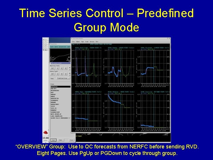Time Series Control – Predefined Group Mode “OVERVIEW” Group: Use to QC forecasts from