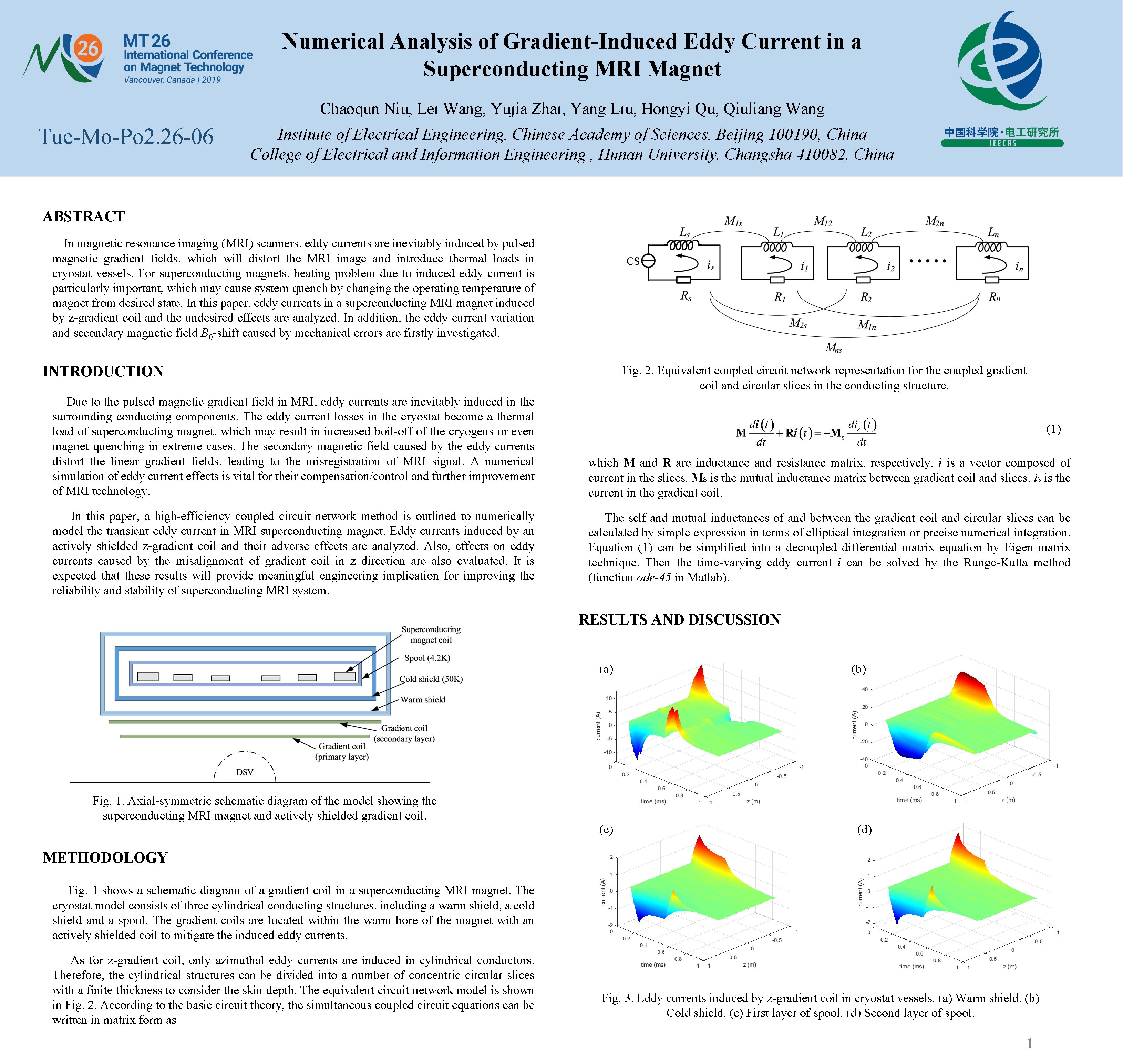Numerical Analysis of Gradient-Induced Eddy Current in a Superconducting MRI Magnet Chaoqun Niu, Lei Numerical Analysis of Gradient-Induced Eddy Current in a Superconducting MRI Magnet Chaoqun Niu, Lei