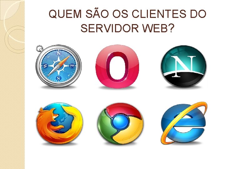 QUEM SÃO OS CLIENTES DO SERVIDOR WEB? 