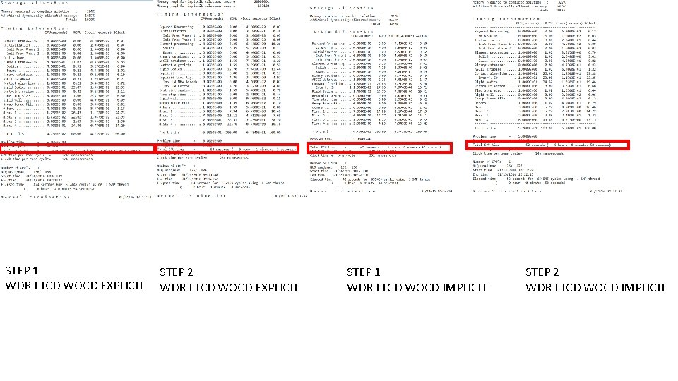 STEP 1 WDR LTCD WOCD EXPLICIT STEP 2 WDR LTCD WOCD EXPLICIT STEP 1