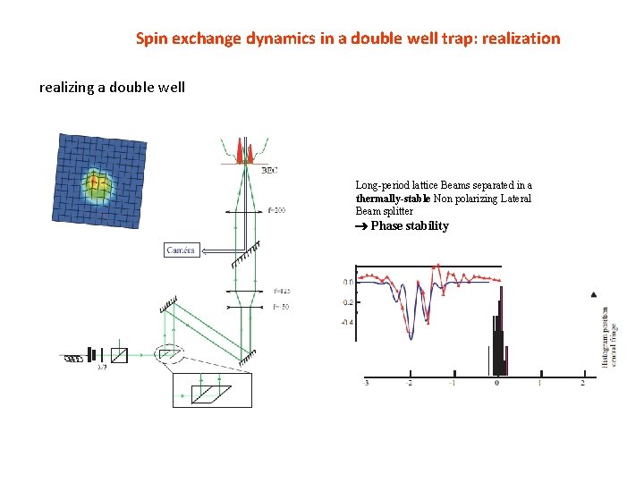 Spin exchange dynamics in a double well trap: realization realizing a double well Long-period