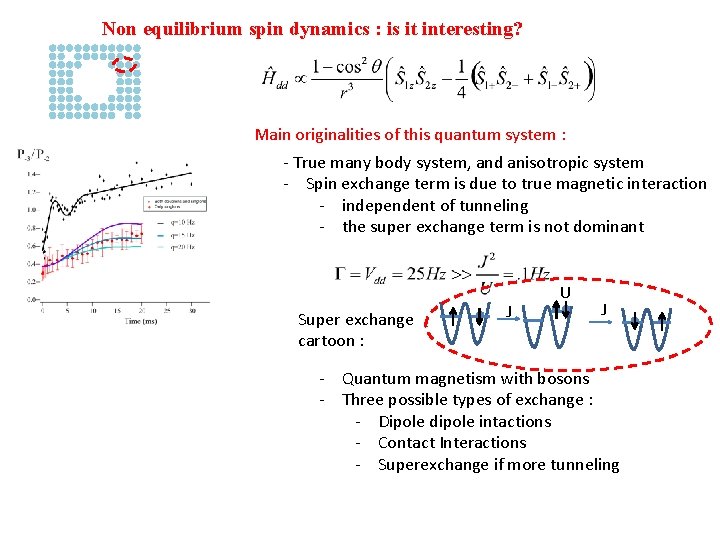 Non equilibrium spin dynamics : is it interesting? Main originalities of this quantum system