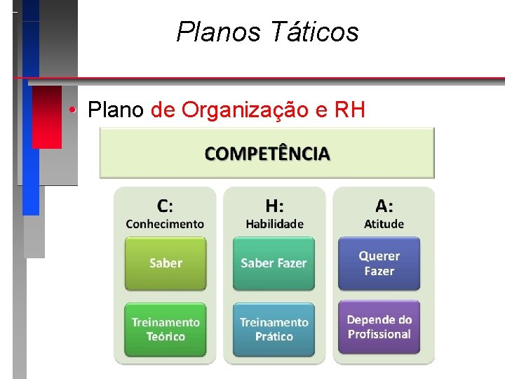 Planos Táticos • Plano de Organização e RH 