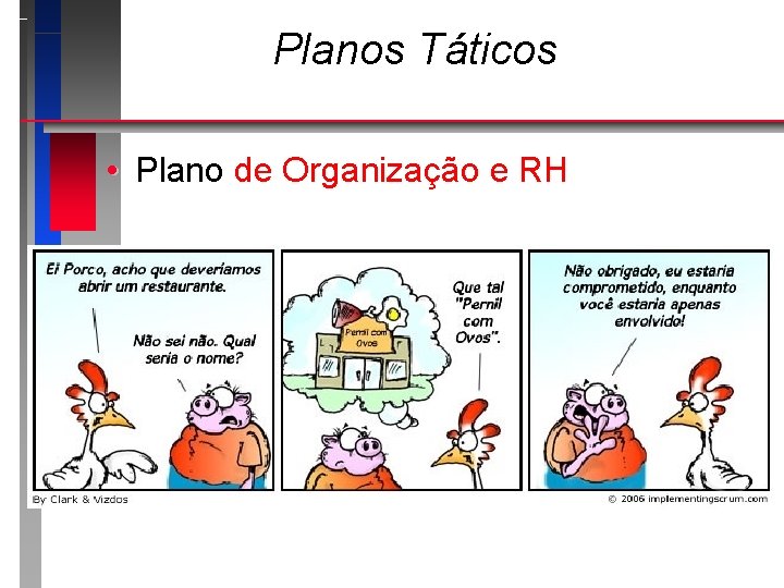 Planos Táticos • Plano de Organização e RH 