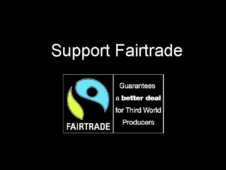 Support Fairtrade 