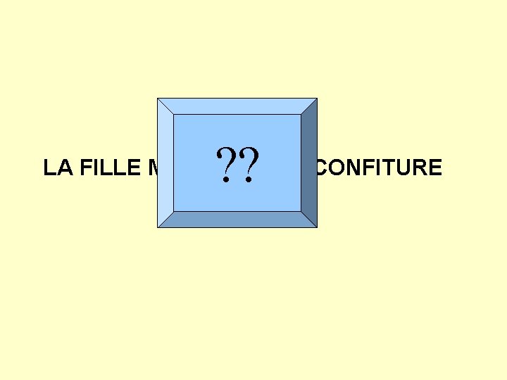 ? ? LA FILLE MANGE DE LA CONFITURE 