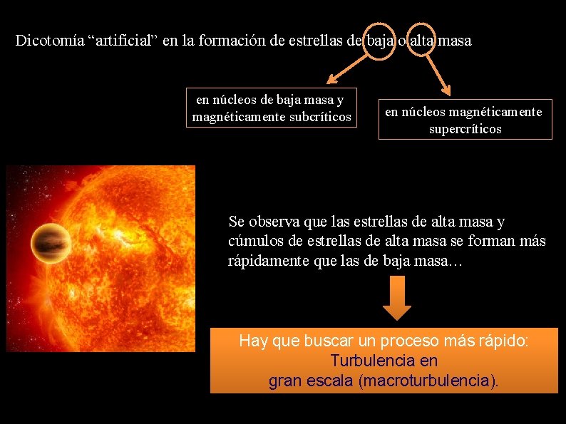 Dicotomía “artificial” en la formación de estrellas de baja o alta masa en núcleos